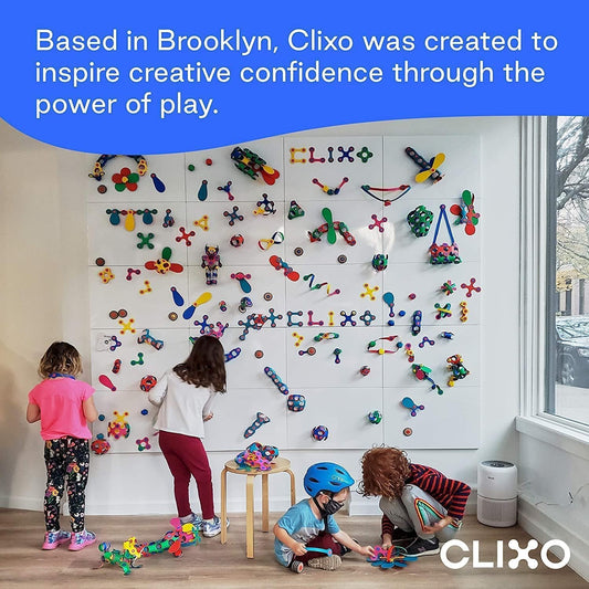 Clixo Mega Pack – 150-Piece Flexible Magnetic Building Toy for Creative Family Play | STEAM Learning, Open-Ended Play. Perfect for Collaborative Fun, Travel, and Educational Bonding. Ages 4+