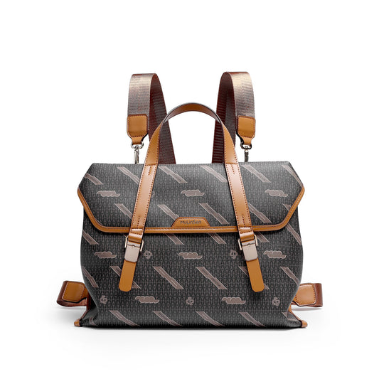 GELANNI Large PU Leather Backpack Purse for Women Fashion Vintage Satchel Bacpack Cute Convertible Shoulder Bags for Travel Work Camping Student 2025 Trendy Crossbody Bags 282P Brown