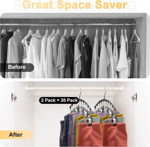 Metal Legging Organizer & Space-Saving Hat Rack - Holds 20 Leggings & 40 Caps | Efficient Storage Solution