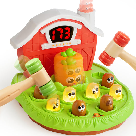 lalalark Whack Game for Toddlers Age 2 3 4 5, Light & Sound, 4 Modes, 40 Levels, Baby Toy Gifts for Early Learning, Birthday Gift for Toddler Boy Girl Toys