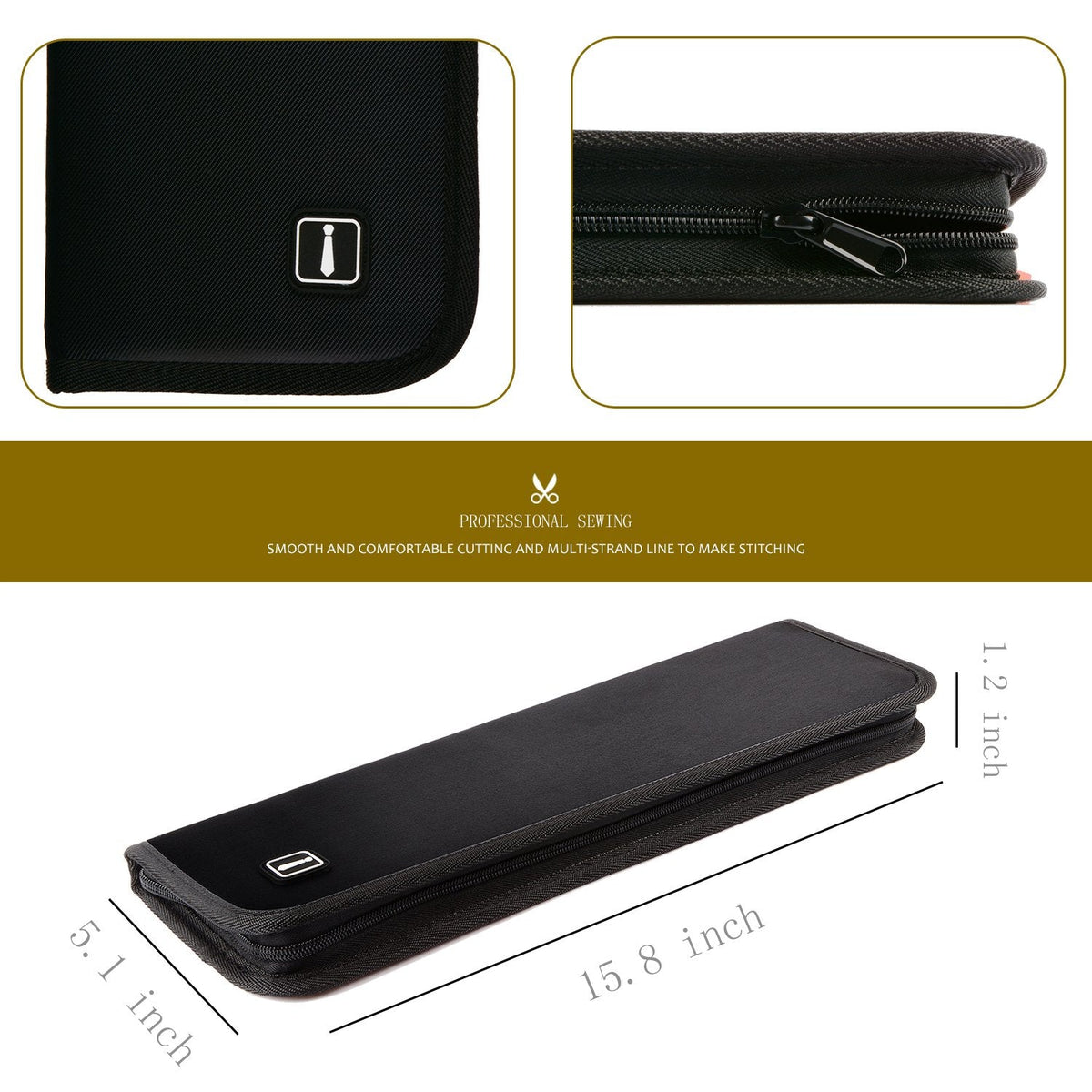 Hoshin Travel Tie Case, Cufflinks Necktie Storage Box Tie Holder Gift for Mens