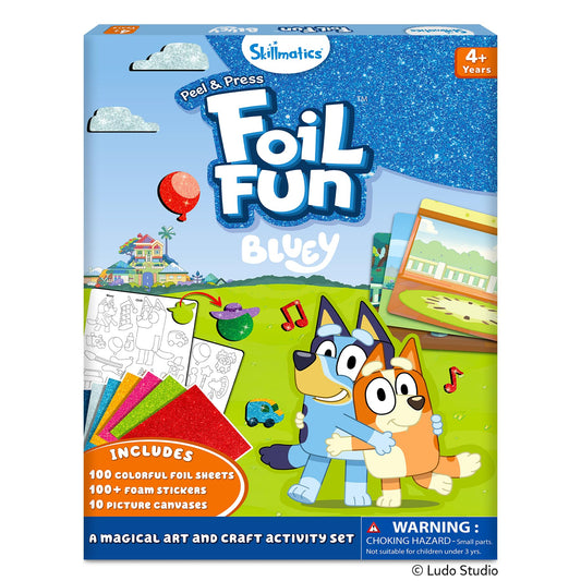Skillmatics Bluey Foil Fun - Mess-Free Art & Craft Kits for Kids, DIY Creative Activity, Travel Toys, Gifts for Girls & Boys Ages 4, 5, 6, 7, 8 and Up