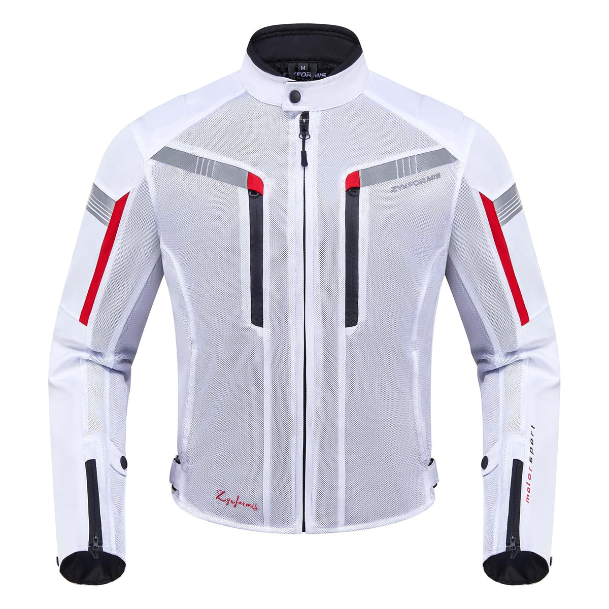 Zyxformis Motorcycle Jacket for Men, CE Armored Mesh Motorbike Jacket for Summer, Breathable Protective Gear for Motorcycling