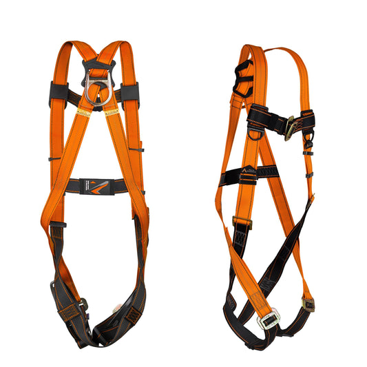 Malta Dynamics Warthog Safety Harness Fall Protection, Pass-Thru Leg Buckles, Full Body Harness - OSHA/ANSI Compliant (XXLarge)