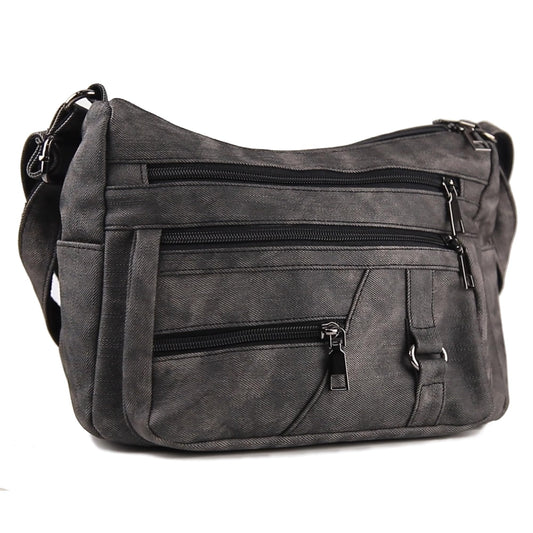 ELDA Crossbody Purse for Women Shoulder Bag Multi-Pockets Black Handbag Messenger Bag Trendy Travel Pocketbooks