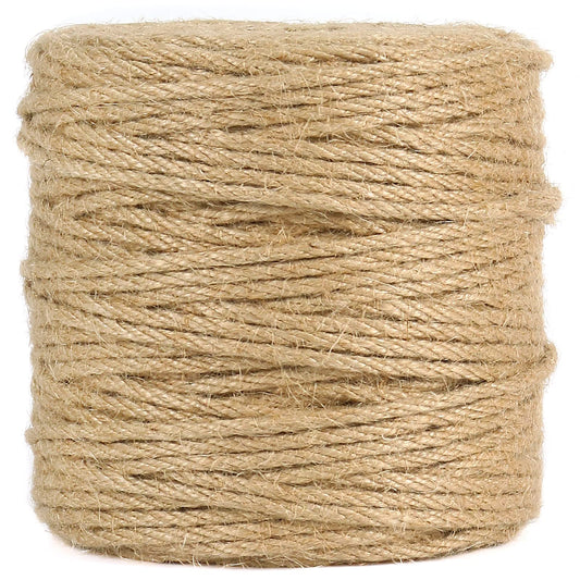 Vivifying 4mm Jute Twine, 328 Feet 4 Ply Natural Strong Brown Jute Rope for Garden Plants, Crafts, Hanging and Decoration