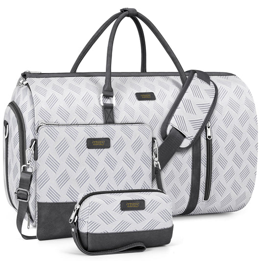 Convertible Garment Duffel Bag for Travel - Carry On Garment Bags With Toiletry Bag Large Weekender Bag for Men Women 2 in 1 Hanging Suitcase Suit Travel Duffel Overnight Bags 4pcs Set