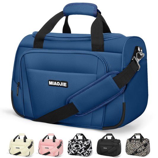 Underseat Carry On Luggage Lightweight Travel Tote Weekender Bag Overnight Duffle Bag for Travel, Travel Essentials Personal Item Travel Bag for Women and Men, Blue-16Inch