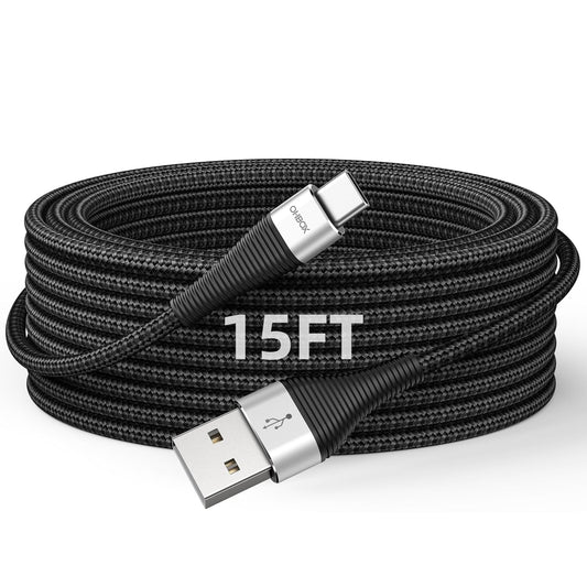 15FT, 17 16/15 Pro/Air/Mini/10, Extra Long USB to USB C Cable Type A to Type C Cord Fast Charging Durable Braided