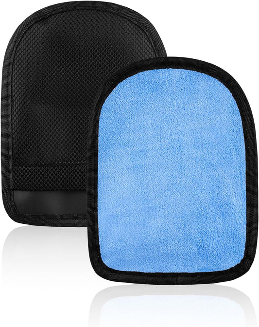 Tinoaly 2pcs Beach Sand Removal Bags, Soft Skin-Friendly Sand Wipe Off Mitts Sandscreen Remover Beach Essentials Must