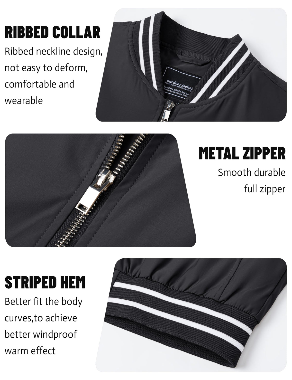 TACVASEN Mens Lightweight Coat Bomber Jacket Casual Spring Fall Outdoor