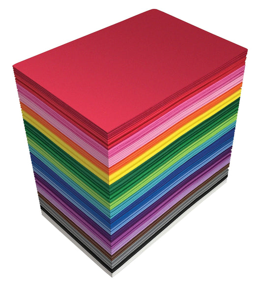 Better Office Products Foam Sheets, 100 Pack EVA Craft Foam, 5.5 x 8.5 Inch, 2mm Thick, 20 Assorted Colors, Durable Foam Sheets for Arts Crafts DIY Projects School Supplies