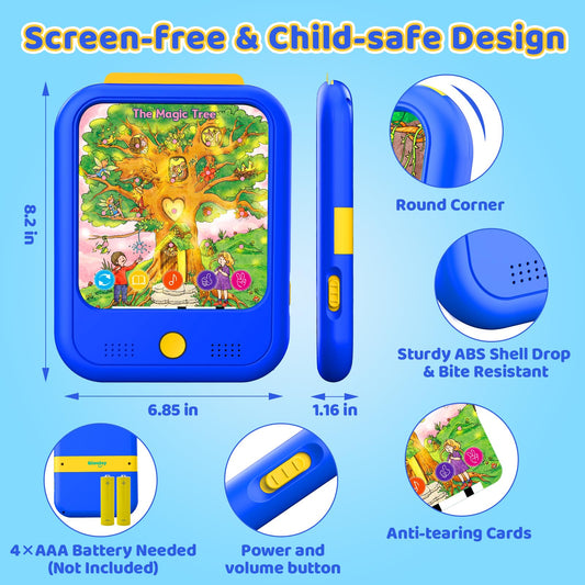 Kids Learning Tablet Bilingual, Montessori Educational Learning Toys for Toddlers 3-5 Year Olds, with 2000+ Words and Games, Autism Sensory Speech Therapy Toys, 3 4 5 6 Year Old Boy Girl Birthday Gift