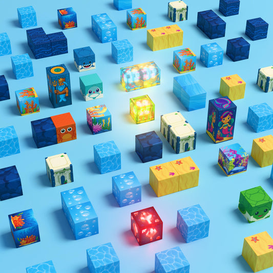 Zuvvo 120 PCS Light Up Magnetic Building Blocks for Kids – 1 Inch Magnet Cubes for Kids 3 4 5 6 7 8+, STEM Montessori Educational Toys, Sensory Learning Construction Toy Gift for Boys and Girls