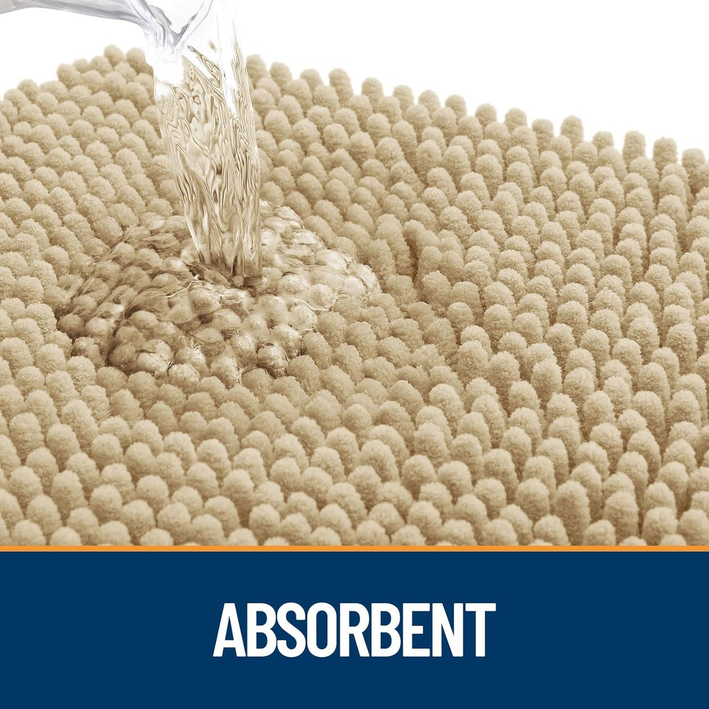 OLANLY Dog Door Mat - Absorbent Non-Slip Chenille Mat for Muddy Paws | 44x32 Beige Quick Dry Doormat