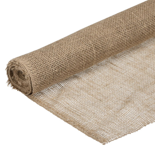 MECCANIXITY Burlap Fabric Roll 1.1 Yards x 8 Yards Natural Jute Burlap Roll for Table Runners Weed Barriers Wedding Craft Plants