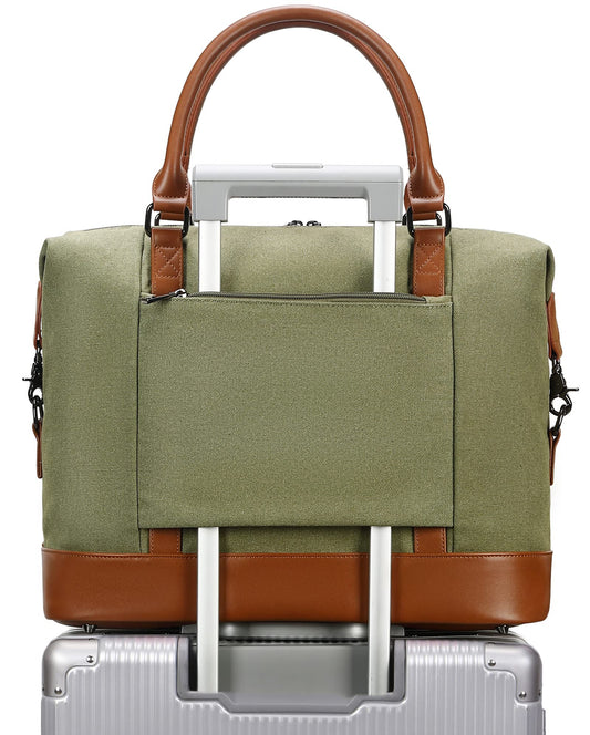 Bluboon Travel Tote Bags with Zipper Ladies Canvas Bag Weekender Overnight Bag for Women Carry on Duffel Bag Trolley Sleeve