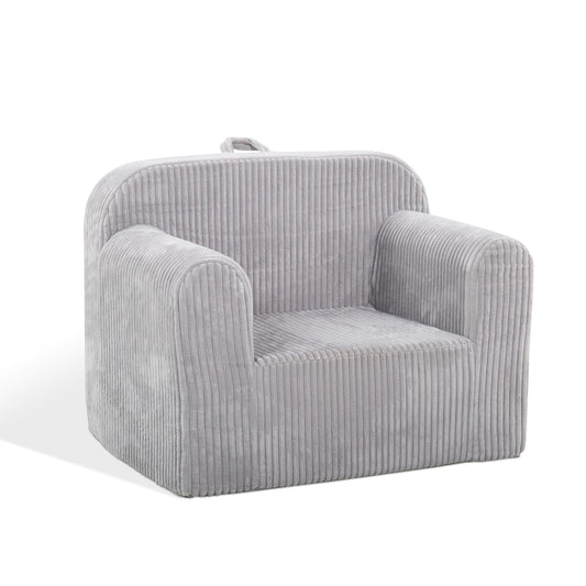 Ulax furniture Kids Convertible Sofas Children Lounge Chair (Grey)