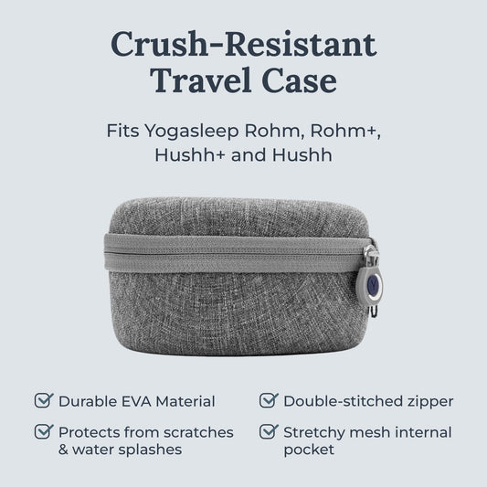 Yogasleep Hushh & Crush Resistant Travel Case, (2 Piece Set) Portable White Noise Sound Machine for Baby, 3 Soothing Natural Sounds, Noise Canceling for Sleep Aid, Office Privacy, & Meditation