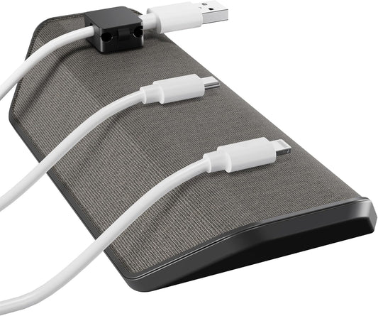 CHARGEWORX 3 Magnetic Cable Organizer Weighted Non-Adhesive Cord Holder with Magnetic Clips for USB-C, Lightning
