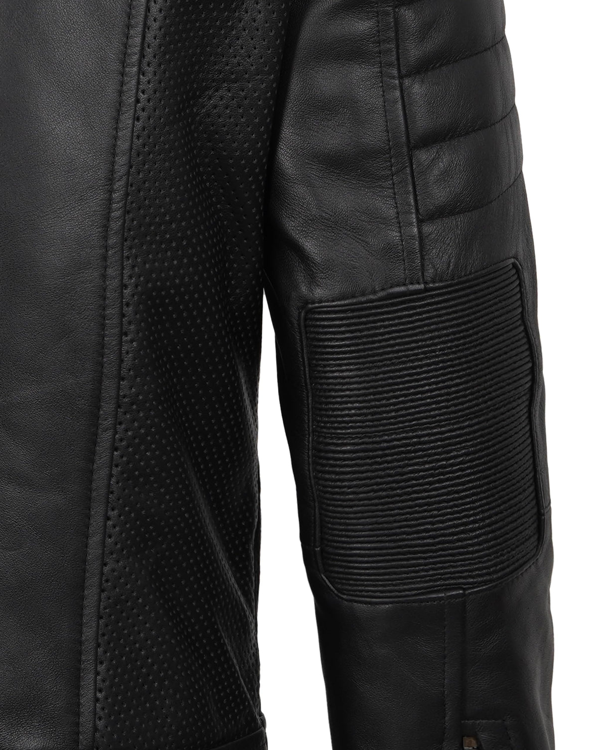fjackets Cafe Racer Leather Jacket Men - Real Lambskin Natural Grain Austin Black Leather Jacket | [1100072] S