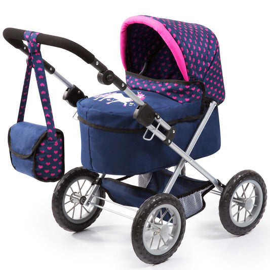 Bayer Trendy Doll Pram Stroller, Adjustable Handle, Pretend Play Toy with Storage Bag, 18 in