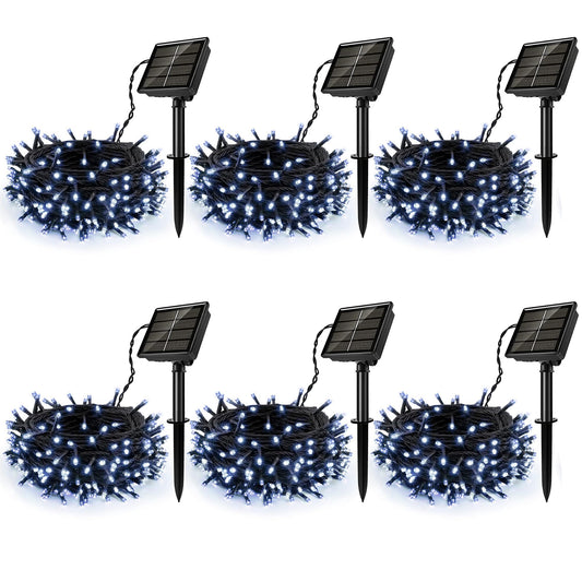 [6 Pack] Solar Christmas Lights Outdoor, 236 FT 600 LED Solar Twinkle Light Outdoor with 8 Modes & Memory Function, Waterproof Chrismas Lights for Xmas Tree Party Decorations