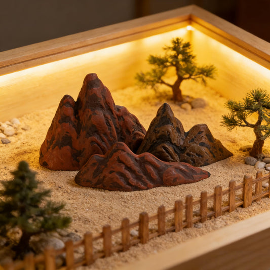 TUESMEILL Miniature Mountain Landscape, Aquarium Mountain Diorama Kit, Mini Mountain Figurine for DIY Craft Fish Tank Landscape Decorations Garden Ornament, Pack of 3