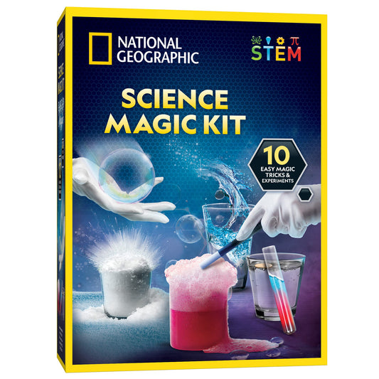 Blue Marble National Geographic Magic Chemistry Set – Science Kit for Kids with 10 Amazing Magic Tricks, STEM Projects and Science Experiments, Science Toys, Great Gift for Boys and Girls 8-12