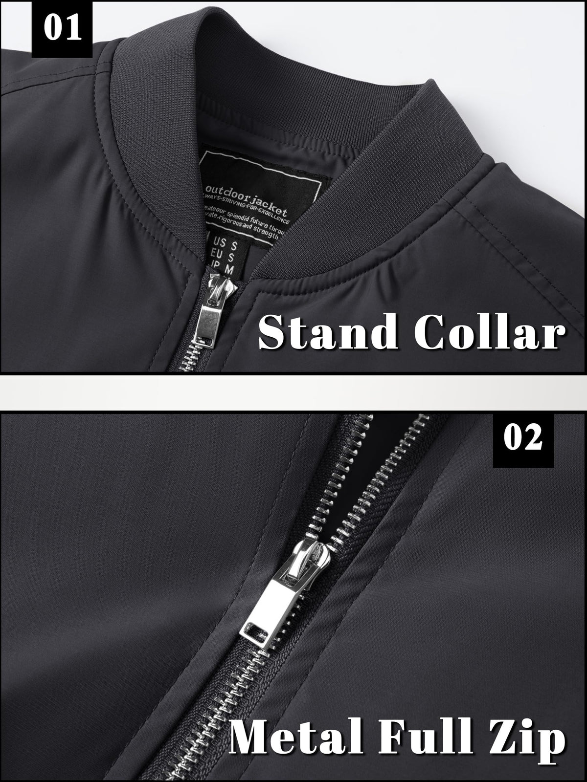 TACVASEN Bomber Jacket Men Varsity Jackets Black Bomber Jackets Men Windproof Jackets Mens Casual Jackets Mens Spring Jackets Harrington Jacket