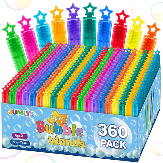 240 Pcs Mini Bubble Wands in 10 Colors, Bulk Party Favors for Kids, Themed Birthday, Christmas, New Year, Valentine, Carnival, School Classroom Prizes for Boys & Girls, Ideal Goodies Bags Stuffers