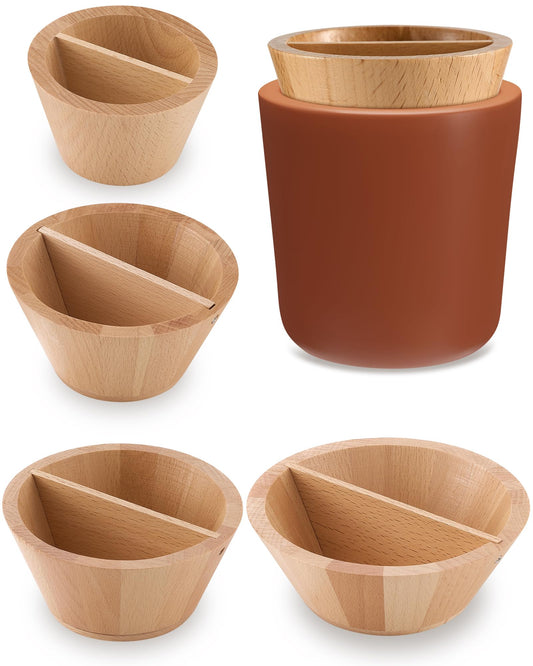 Colingmill 4 Pcs Wooden Rim Cone Shaper for Pottery Ceramic Clay Edge Fixing Smoother Rounded Tool Bowl Cup Vase Trimming Mold 4 Size Shaping Craft Supplies DIY Pottery for Artists Beginners Hobbyists