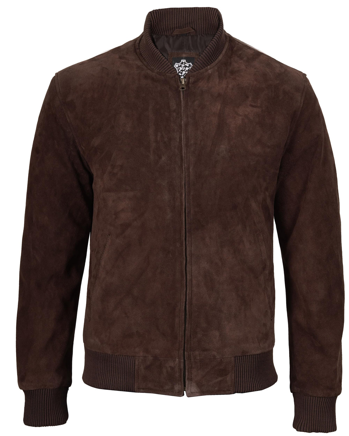 fjackets Real Suede Leather Bomber Jackets For Men - Baseball Leather Jacket- Brown Leather Jackets For Men | [1108784] Adamsville L