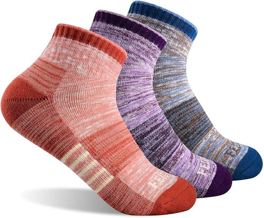 FEIDEER Hiking Walking Socks For Women, Multi-pack Outdoor Recreation Socks Moisture Wicking Crew Socks