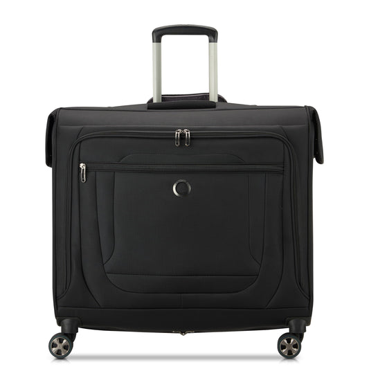 DELSEY PARIS Helium DLX - Rolling Garment Bag with Spinner Wheel - Lightweight Travel Garment Bag - SECURITECH Zip - Suit and Dresses Rolling Travel Bag - Checked Size, Black