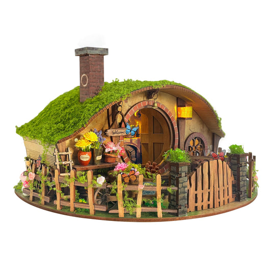 DIY Miniature House Kit - Wooden 3D Puzzles Blind Box Design, Stress-Relieving Craft for Teens & Adults, Dollhouse Kit Gift & Home Decor