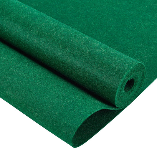 BENECREAT 10FT 15.75 Inch Wide Green Felt Fabric Sheet Nonwoven Felt Roll Padding Felt Fabric for Christmas Decor, Cushion, DIY Craft, Patchwork Sewing, 0.9mm Thick