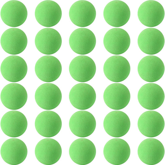 kymqlyw 30 Pcs Assorted Mini Soft Foam Balls - Lightweight Play Balls for Crafts, Birthday Party Favors, Carnival Prizes (Green)