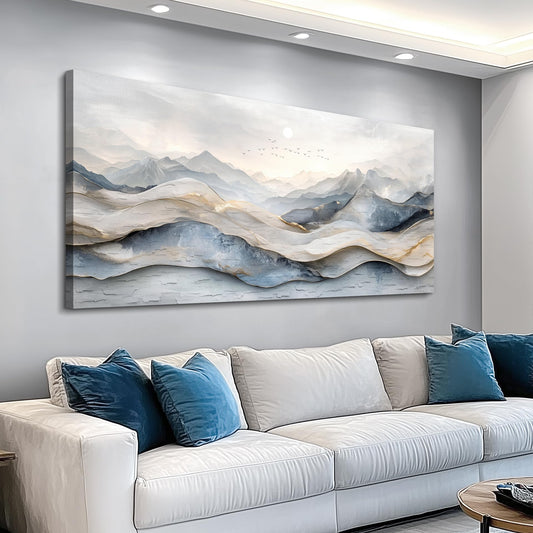 JUDASJART Canvas Wall Art For Living Room Wall Decor For Bedroom Office Wall Decoration Landscape Gold Accent Painting Abstract Pictures Artwork Room Aesthetic Home Decor 20x40 In