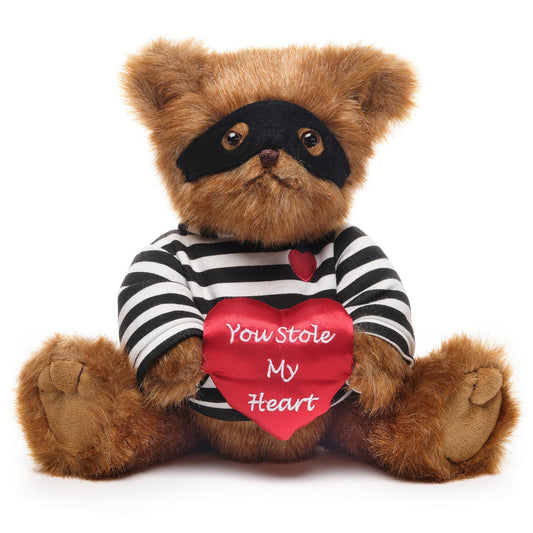 Bearington Remington Teddy Bear Lawless Lover You Stole My Heart - 10" Soft and Cuddly Valentines Day Stuffed Animals -Adorable Bears Stuffed Animal Plush Gift