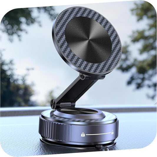 [105+LBS 3800gf 360 Vacuum Magnetic Phone Holders for Your Car Suction & Magnetic] Magsafe Car Mount, Adjustable Car