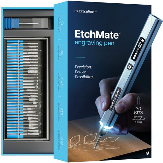EtchMate Engraving Pen for Metal, Wood, Glass, Plastic & All Materials - Cool Birthday Gift Ideas - Engraver Pen Tool - Teen Boy Gifts - Unique Gifts for Women, Teenage Girl - Craft Kits for Adults