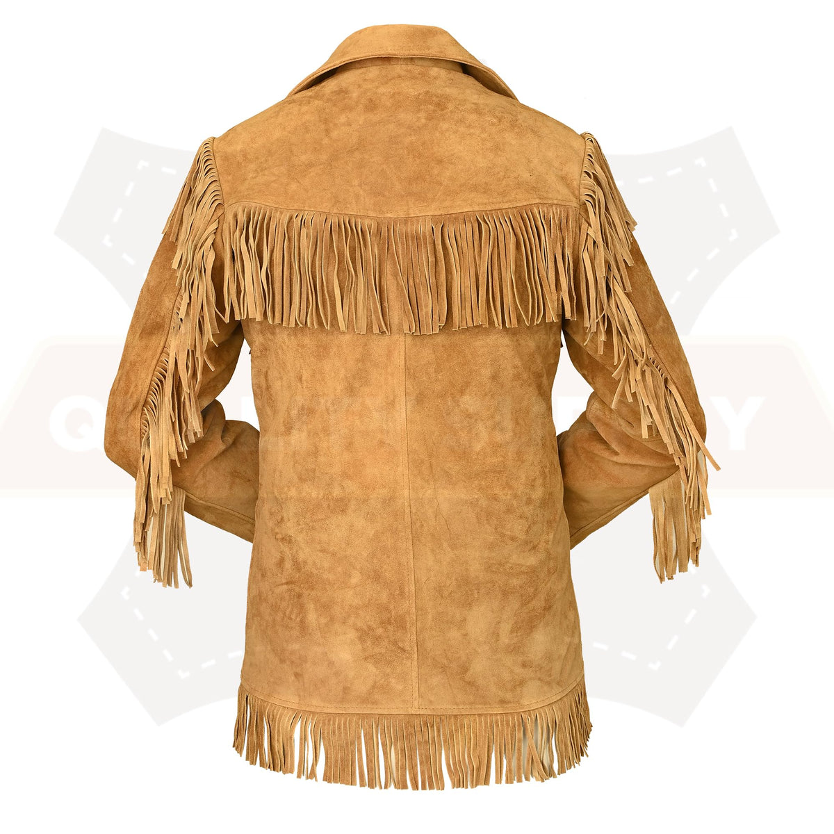 Quality Supply Western Genuine Leather Suede Jacket Women Cowlady Native American Ladies Fringe Cowgirl Jacket with Tassels-L