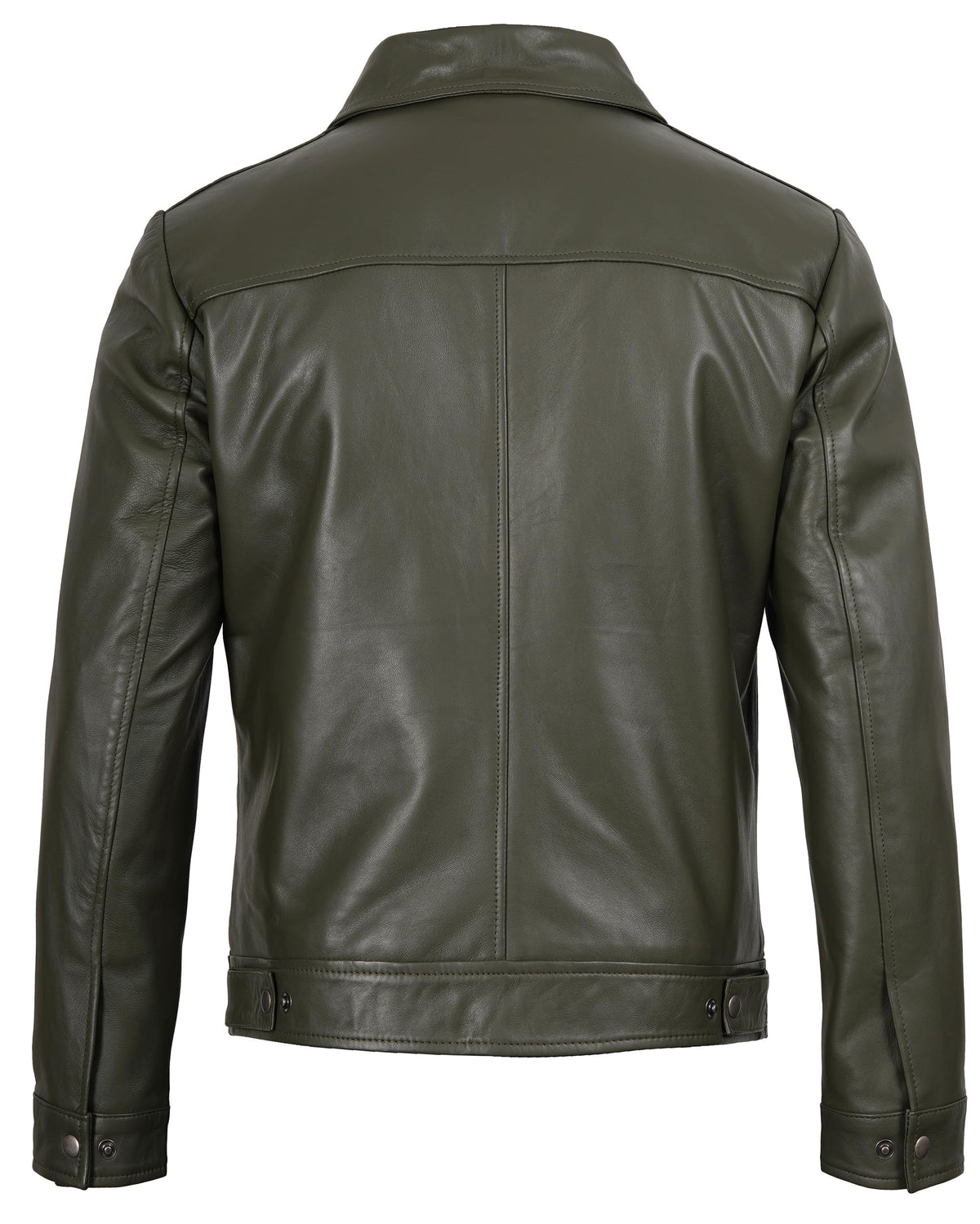 Decrum Vintage Leather Jacket - Leather Jacket Mens | [1124084] Jse Olive Grn, L