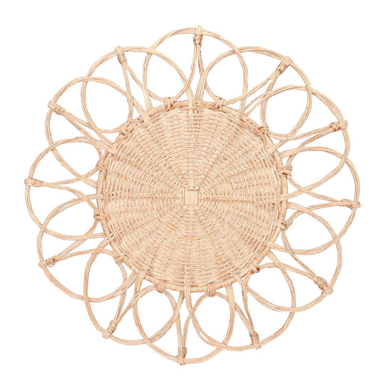 GIFTER Handcrafted Woven Rattan Wall Hanging Rustic Nature-inspired Art Decor for Farmhouse Living Room Bedroom More