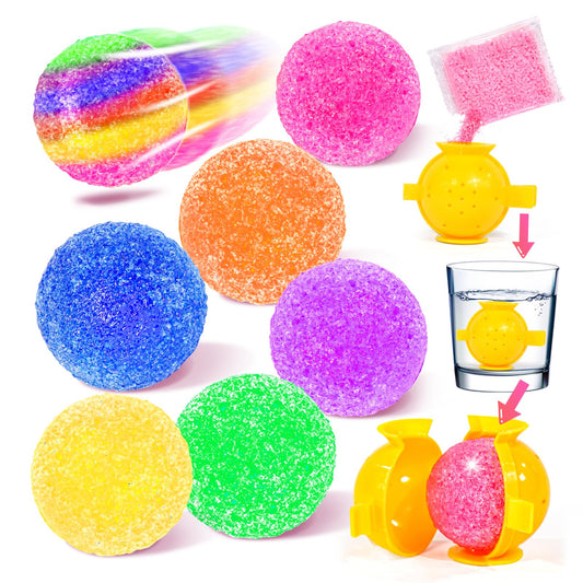 Ppotyo 24 Packs Gift Bouncy Ball Kit with Cards for Kids Magic Bouncing Ball STEM Science Experiment Craft Party Favors School Classroom Gifts Exchange for Boys and Girls