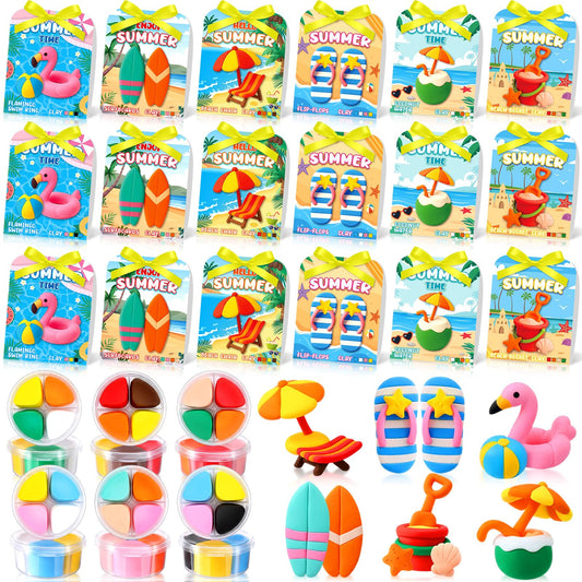 Capoda 18 Sets Air Dry Clay Kit for Kids End of School Year Gifts DIY Modeling Clay Arts Crafts Kit for Summer Beach Pool Party Favors Art Projects Fun Activities Classroom Gifts Rewards Supplies