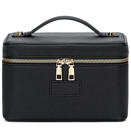 Makeup Bag Vanity Case for Women – Portable Cosmetic Bag Makeup Bag Organizer Travel Toiletry Bag with Removable Divider