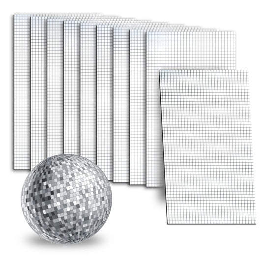 18000 PCS Silver Mini Square Disco Tiles, 5 x 5 mm Self-Adhesive Mirror Mosaic Tiles，Glass Mosaic Stickers for Vases, Cups, Home Decoration