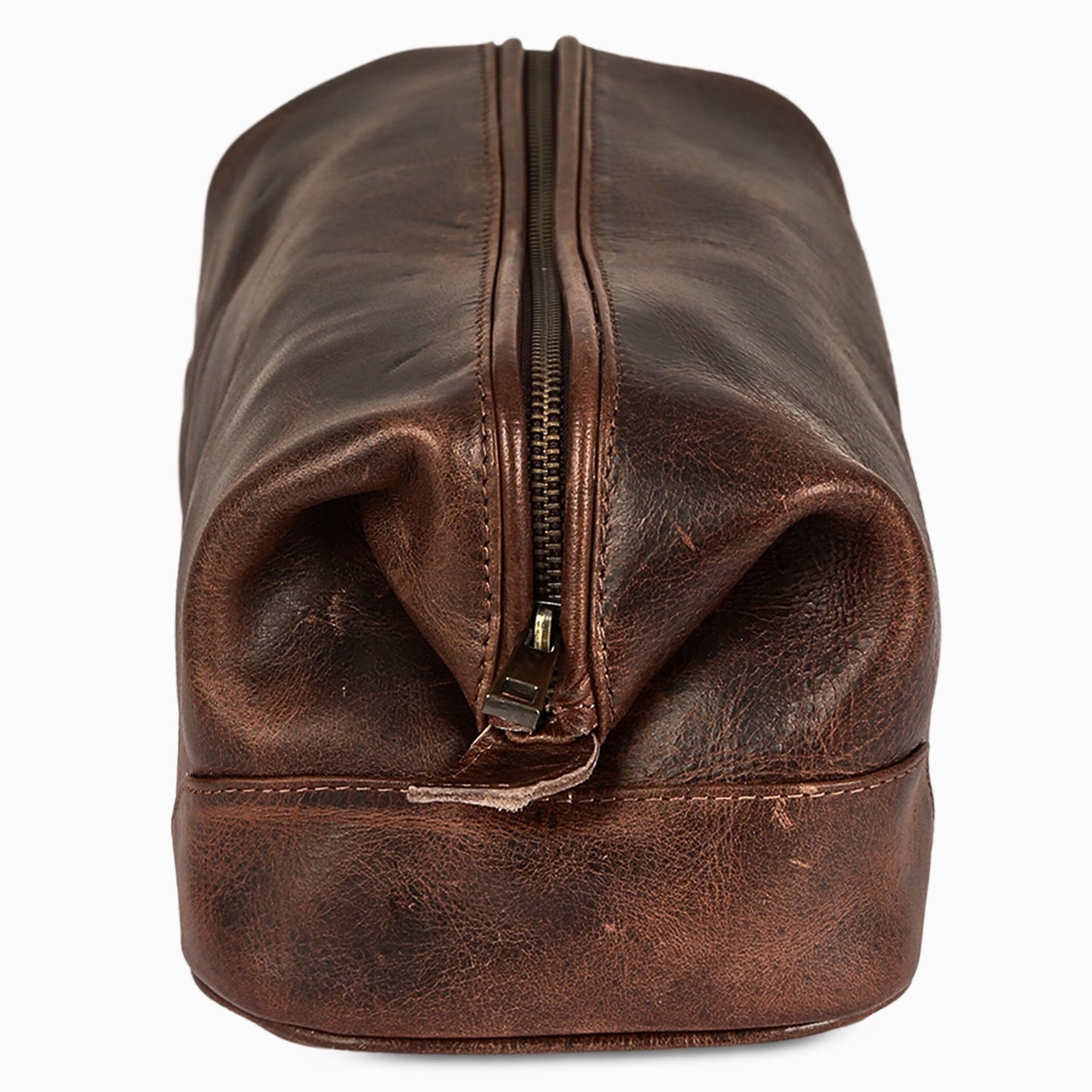 HLC Leather Toiletry Bag for Men Best Gift Premium Genuine Dopp Kit Shaving Kit Organizer Travel Kit Pouch Bag 10 inch Size (Brown)